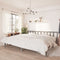 vidaXL - Bedframe - massief - grenenhout - grijs - 200x200 - cm