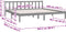 vidaXL - Bedframe - massief - grenenhout - grijs - 200x200 - cm