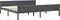 vidaXL - Bedframe - massief - grenenhout - grijs - 200x200 - cm