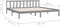 vidaXL - Bedframe - massief - grenenhout - grijs - 200x200 - cm