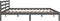 vidaXL - Bedframe - massief - grenenhout - grijs - 200x200 - cm