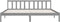 vidaXL - Bedframe - massief - grenenhout - grijs - 200x200 - cm