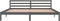 vidaXL - Bedframe - massief - grenenhout - grijs - 200x200 - cm