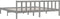 vidaXL - Bedframe - massief - grenenhout - grijs - 200x200 - cm