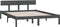 vidaXL - Bedframe - massief - grenenhout - grijs - 200x200 - cm
