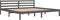 vidaXL - Bedframe - massief - grenenhout - grijs - 200x200 - cm