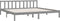 vidaXL - Bedframe - massief - grenenhout - grijs - 200x200 - cm
