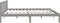 vidaXL - Bedframe - massief - grenenhout - grijs - 200x200 - cm
