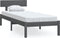 vidaXL - Bedframe - massief - grenenhout - grijs - 90x190 - cm