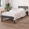 vidaXL - Bedframe - massief - grenenhout - grijs - 90x190 - cm