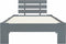 vidaXL - Bedframe - massief - grenenhout - grijs - 90x200 - cm