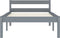 vidaXL - Bedframe - massief - grenenhout - grijs - 90x200 - cm