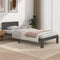 vidaXL - Bedframe - massief - grenenhout - grijs - 90x200 - cm