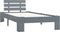 vidaXL - Bedframe - massief - grenenhout - grijs - 90x200 - cm