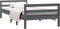 vidaXL - Bedframe - massief - grenenhout - grijs - 90x200 - cm