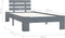 vidaXL - Bedframe - massief - grenenhout - grijs - 90x200 - cm