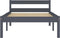 vidaXL - Bedframe - massief - grenenhout - grijs - 90x200 - cm