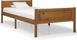 vidaXL - Bedframe - massief - grenenhout - honingbruin - 100x200 - cm