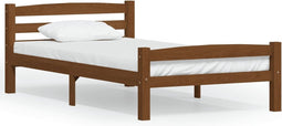 vidaXL - Bedframe - massief - grenenhout - honingbruin - 100x200 - cm