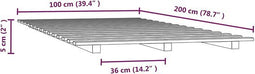 vidaXL - Bedframe - massief - grenenhout - honingbruin - 100x200 - cm