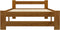 vidaXL - Bedframe - massief - grenenhout - honingbruin - 100x200 - cm