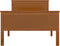 vidaXL - Bedframe - massief - grenenhout - honingbruin - 100x200 - cm