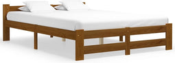 vidaXL - Bedframe - massief - grenenhout - honingbruin - 120x200 - cm