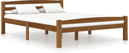 vidaXL - Bedframe - massief - grenenhout - honingbruin - 120x200 - cm