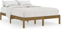 vidaXL - Bedframe - massief - grenenhout - honingbruin - 120x200 - cm