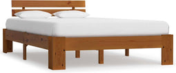 vidaXL - Bedframe - massief - grenenhout - honingbruin - 120x200 - cm