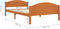 vidaXL - Bedframe - massief - grenenhout - honingbruin - 120x200 - cm