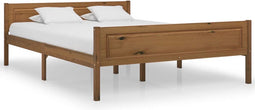 vidaXL - Bedframe - massief - grenenhout - honingbruin - 140x200 - cm