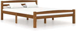 vidaXL - Bedframe - massief - grenenhout - honingbruin - 140x200 - cm