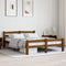 vidaXL - Bedframe - massief - grenenhout - honingbruin - 140x200 - cm