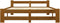 vidaXL - Bedframe - massief - grenenhout - honingbruin - 140x200 - cm