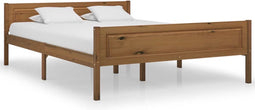 vidaXL - Bedframe - massief - grenenhout - honingbruin - 160x200 - cm