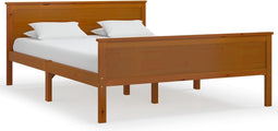 vidaXL - Bedframe - massief - grenenhout - honingbruin - 160x200 - cm