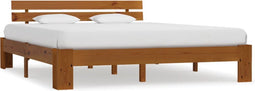 vidaXL - Bedframe - massief - grenenhout - honingbruin - 180x200 - cm
