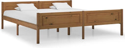 vidaXL - Bedframe - massief - grenenhout - honingbruin - 180x200 - cm