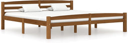 vidaXL - Bedframe - massief - grenenhout - honingbruin - 180x200 - cm