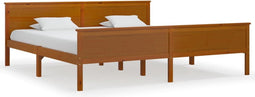 vidaXL - Bedframe - massief - grenenhout - honingbruin - 200x200 - cm