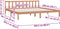 vidaXL - Bedframe - massief - grenenhout - honingbruin - 200x200 - cm