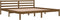 vidaXL - Bedframe - massief - grenenhout - honingbruin - 200x200 - cm