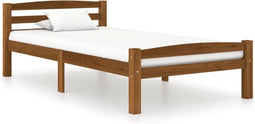 vidaXL - Bedframe - massief - grenenhout - honingbruin - 90x200 - cm