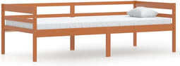 vidaXL - Bedframe - massief - grenenhout - honingbruin - 90x200 - cm