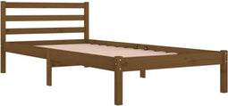 vidaXL - Bedframe - massief - grenenhout - honingbruin - 90x200 - cm
