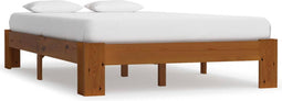 vidaXL - Bedframe - massief - grenenhout - lichtbruin - 120x200 - cm