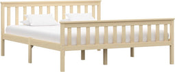 vidaXL - Bedframe - massief - grenenhout - natuurlijk - 160x200 - cm