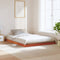vidaXL - Bedframe - massief - grenenhout - wasbruin - 135x190 - cm