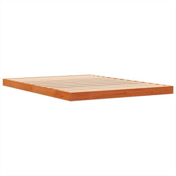vidaXL - Bedframe - massief - grenenhout - wasbruin - 140x190 - cm